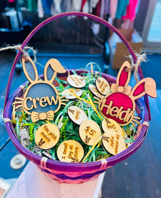 Easter Basket Personalized Name Tags