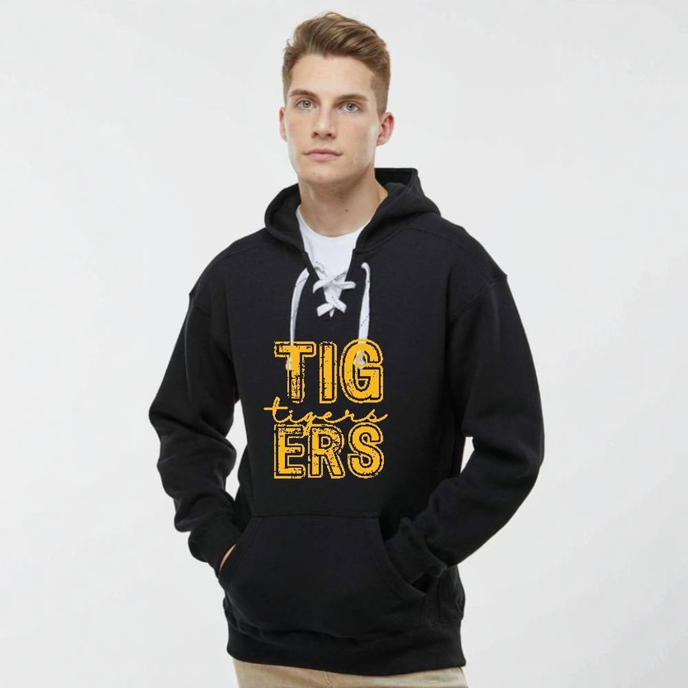 Sport Lace Hooded Sweatshirt - Distressed Tigers