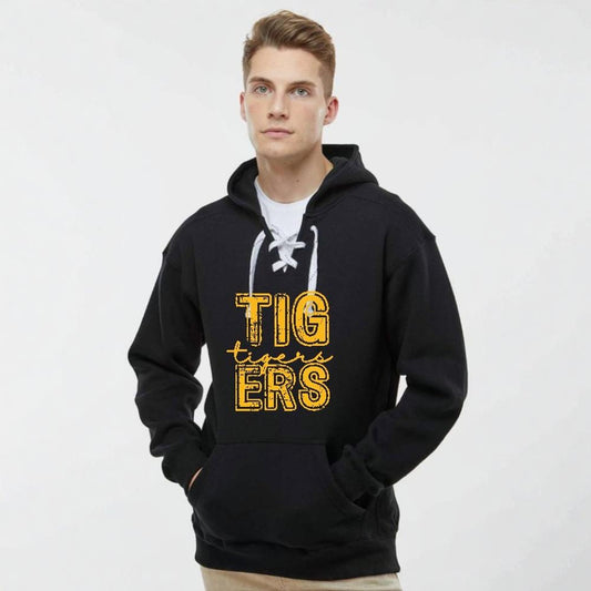 Sport Lace Hooded Sweatshirt - Distressed Tigers