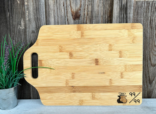 Cutting Board with Old School Runescape Inspired Level 99 Cooking