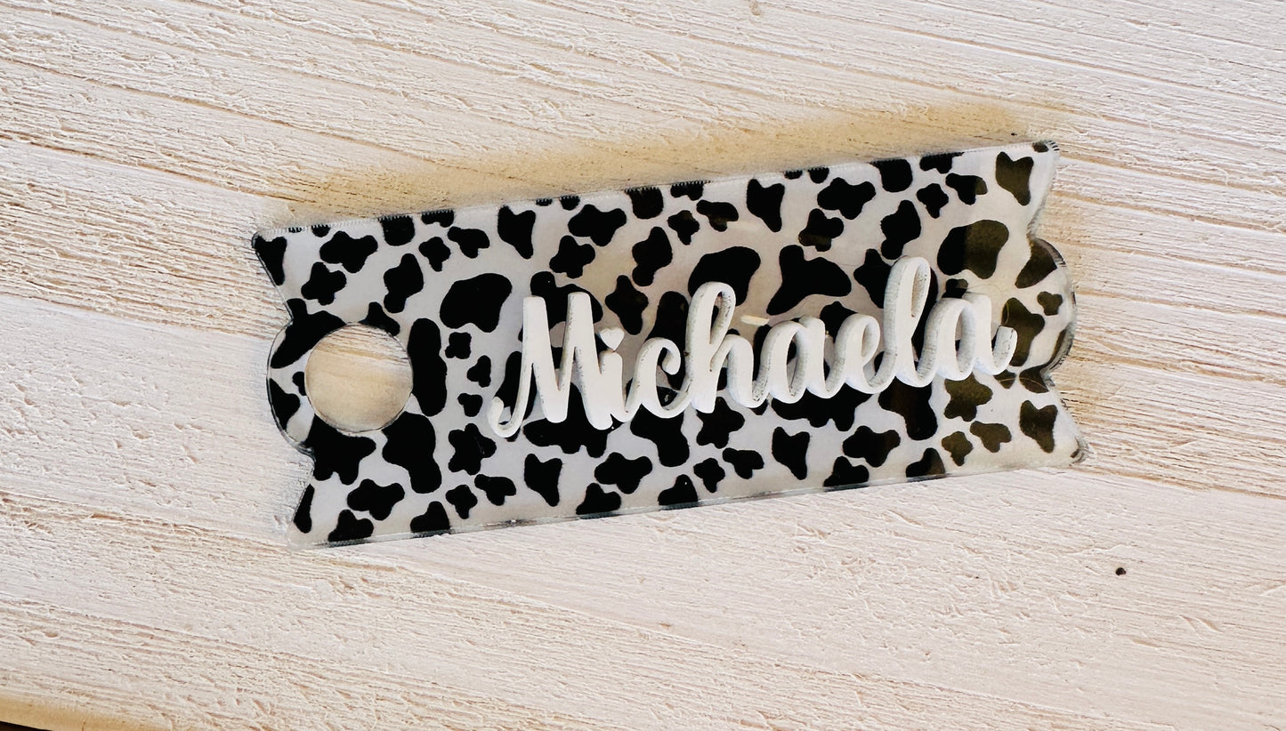 Tumbler Name Tag - Glitter and Prints