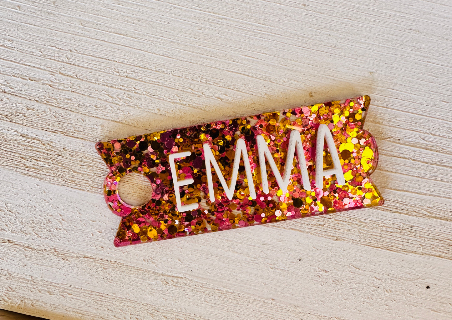 Tumbler Name Tag - Glitter and Prints