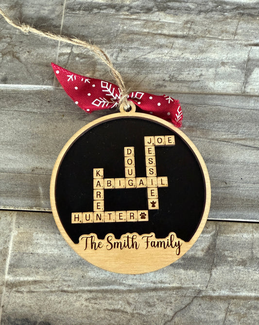 Crossword Ornament