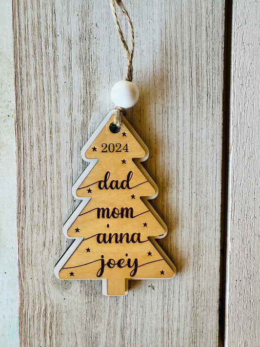 Family Christmas Tree Ornament