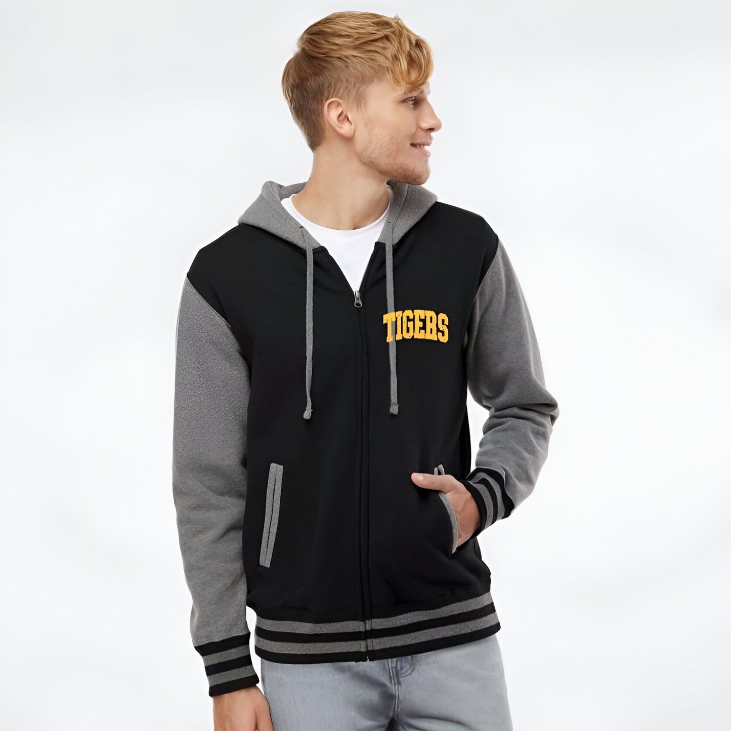 Unisex Heavyweight Varsity Full-Zip Hooded Sweatshirt