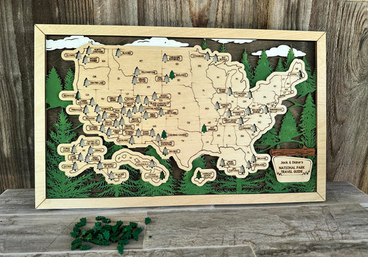 National Parks Travel Map