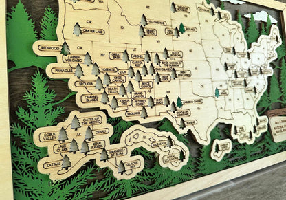 National Parks Travel Map
