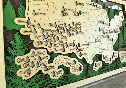 National Parks Travel Map