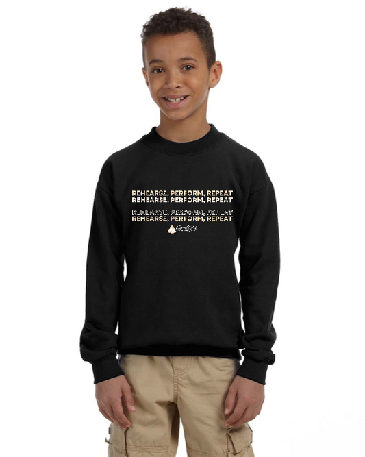 Rehearse Perform Repeat Crewneck Sweatshirt - Youth