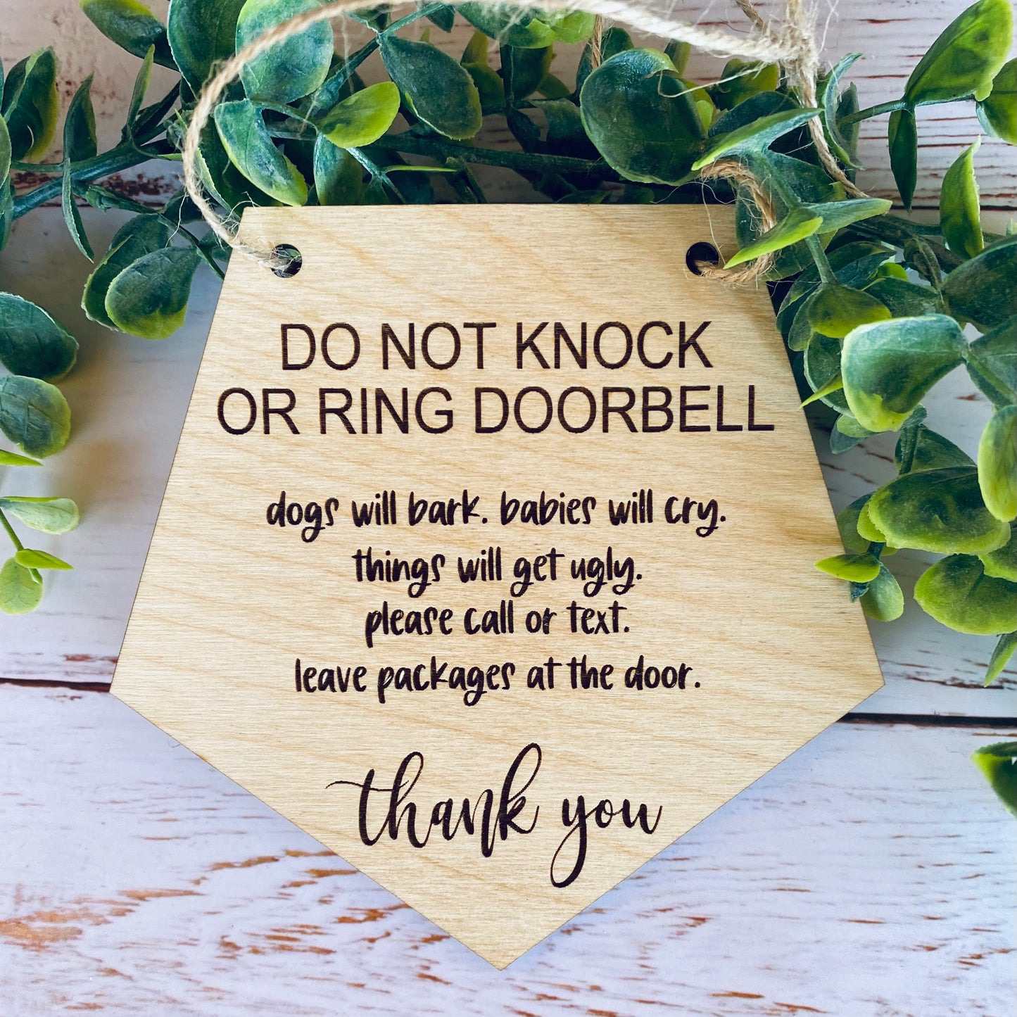 Do Not Knock Door Hanger Sign