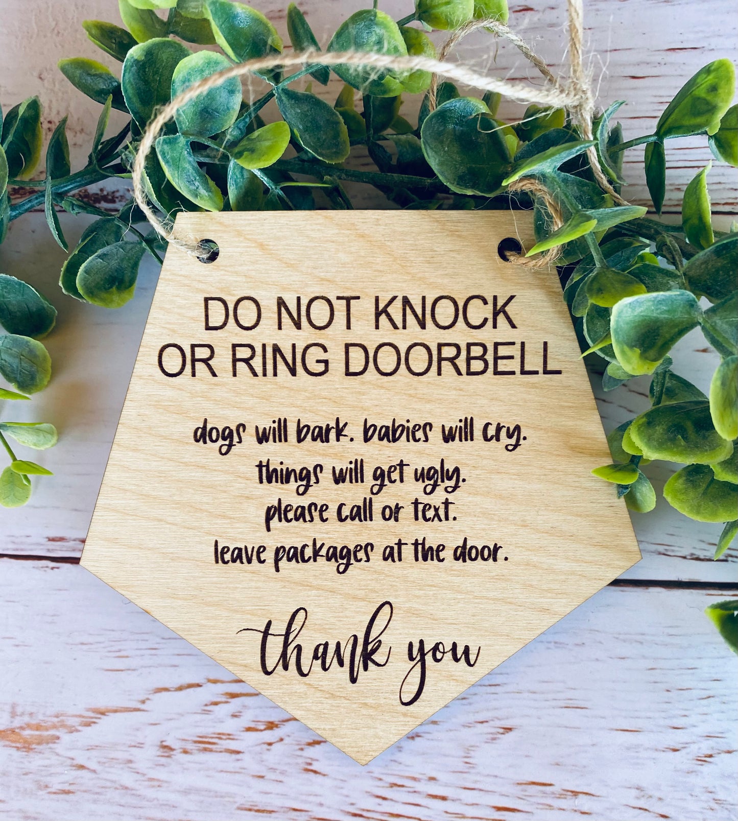 Do Not Knock Door Hanger Sign