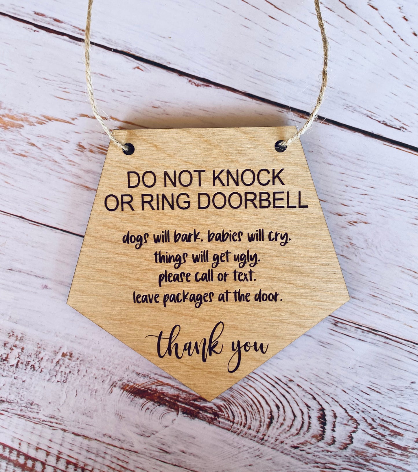 Do Not Knock Door Hanger Sign