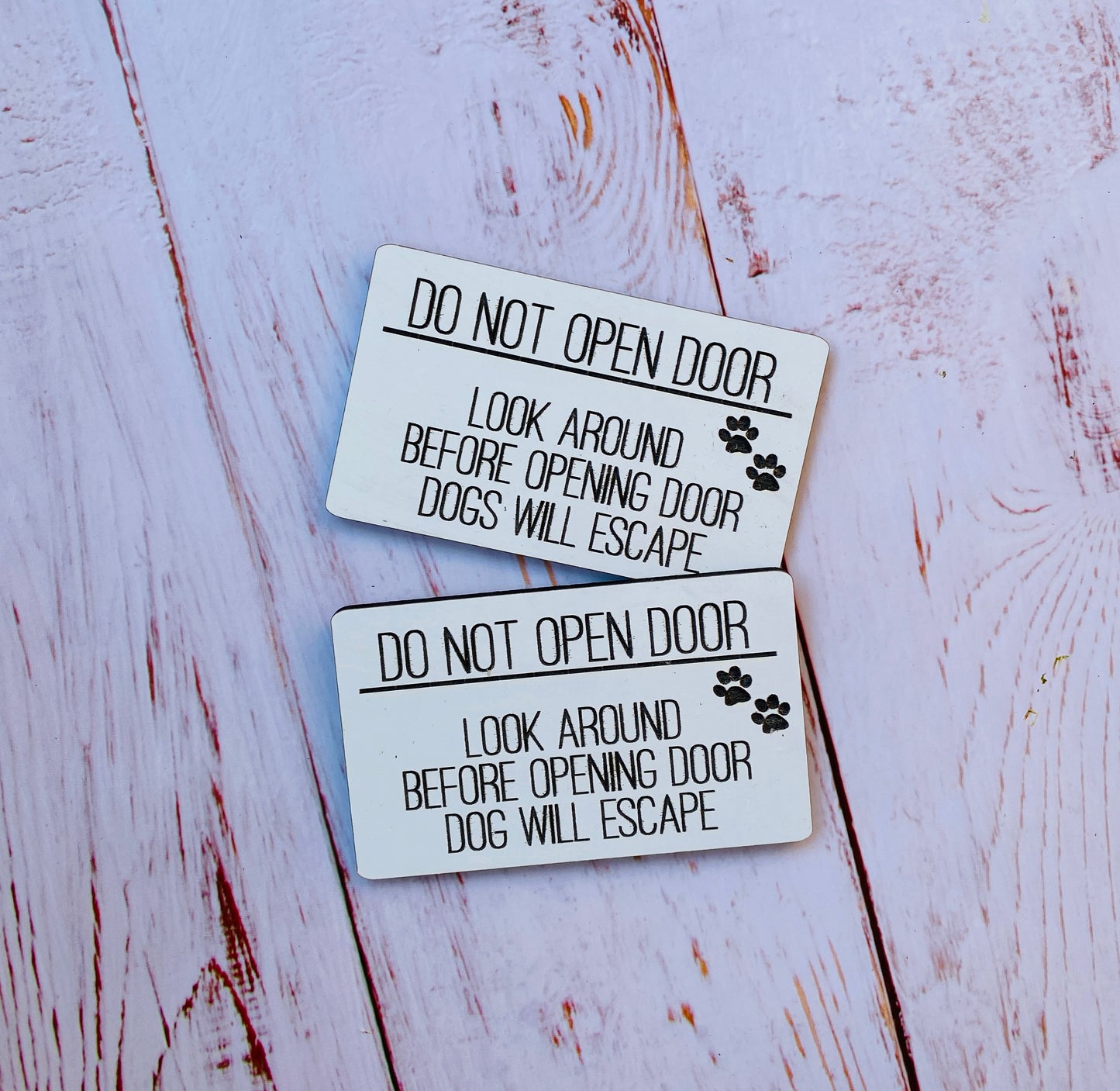 STOP! Do Not Open Door Pet Sign - Adhesive Sign