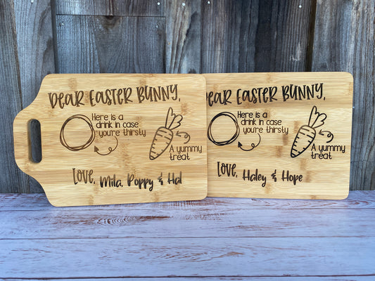 Dear Easter Bunny Engraved Cutting Board Tray *AS SEEN ON THE TODAY SHOW WITH HODA & JENNA